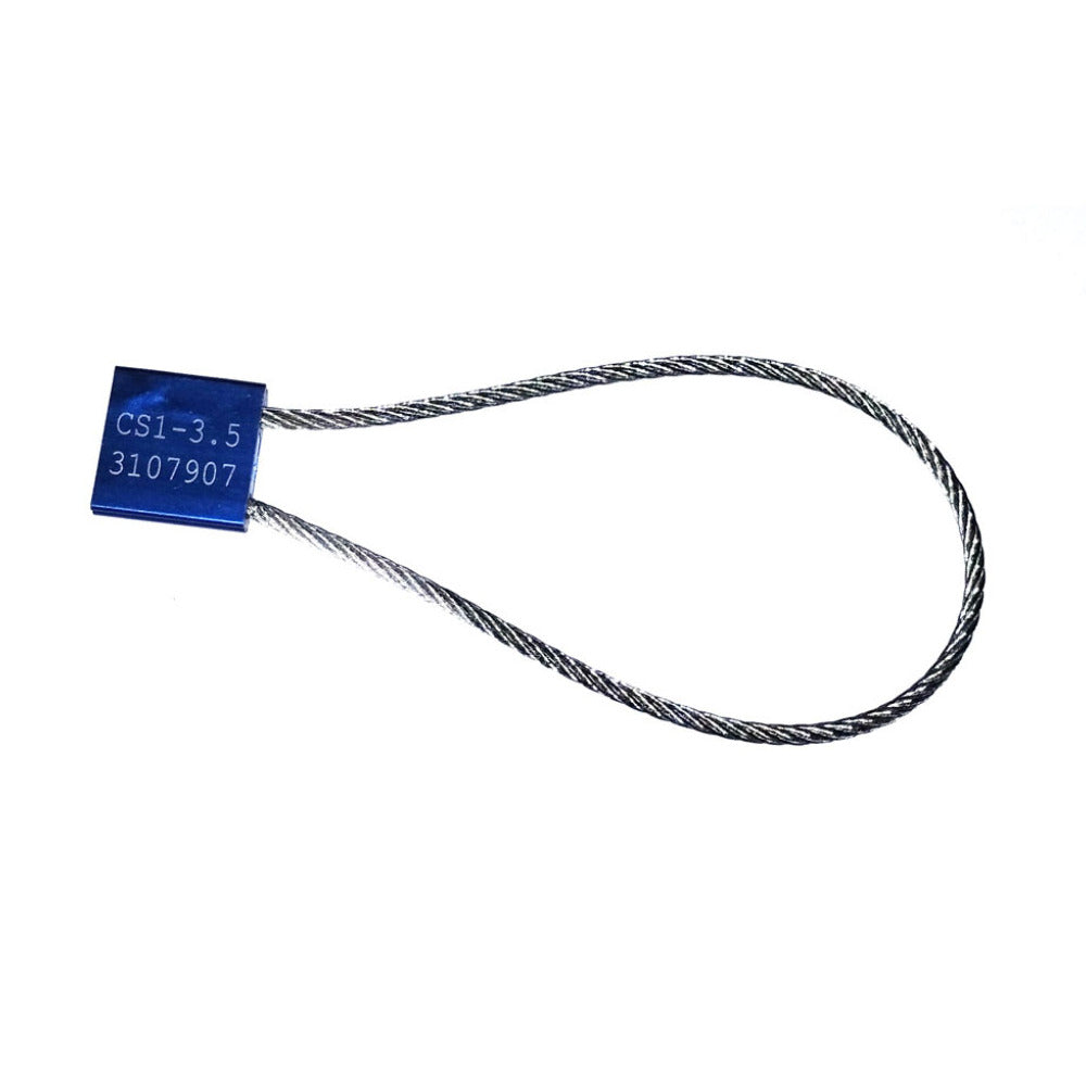 500 x Metal Cable Seals - 3.5mm x 300mm - ISO17712-H High Security - Blue - Numbered