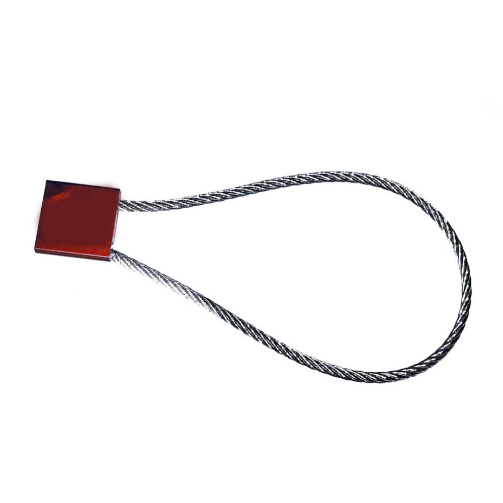 100 x Metal Cable Seals - 5mm x 250mm - ISO17712 - Red - Numbered