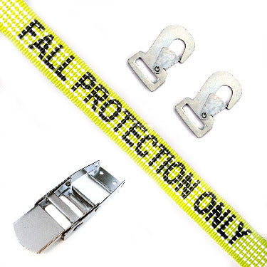 Fall Protection Strap with Buckle and Flat Snap Hook