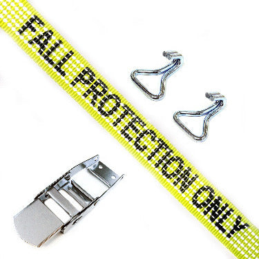 Fall Protection Strap with Buckle and Open Claw Hook