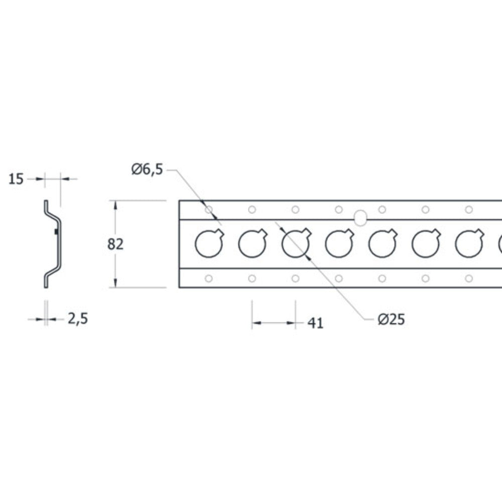 1806 Internal Tracking - Mild Steel - Zinc Plated