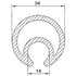 Double Deck 34mm Curtain Pole 4mt