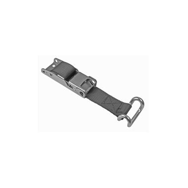 Tautliner Stainless Steel Locking Buckle & Black Strap With Closed Rave Hook