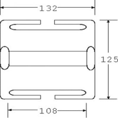 Plastic Corner Protector line drawing with measurments