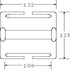 Plastic Corner Protector line drawing with measurments