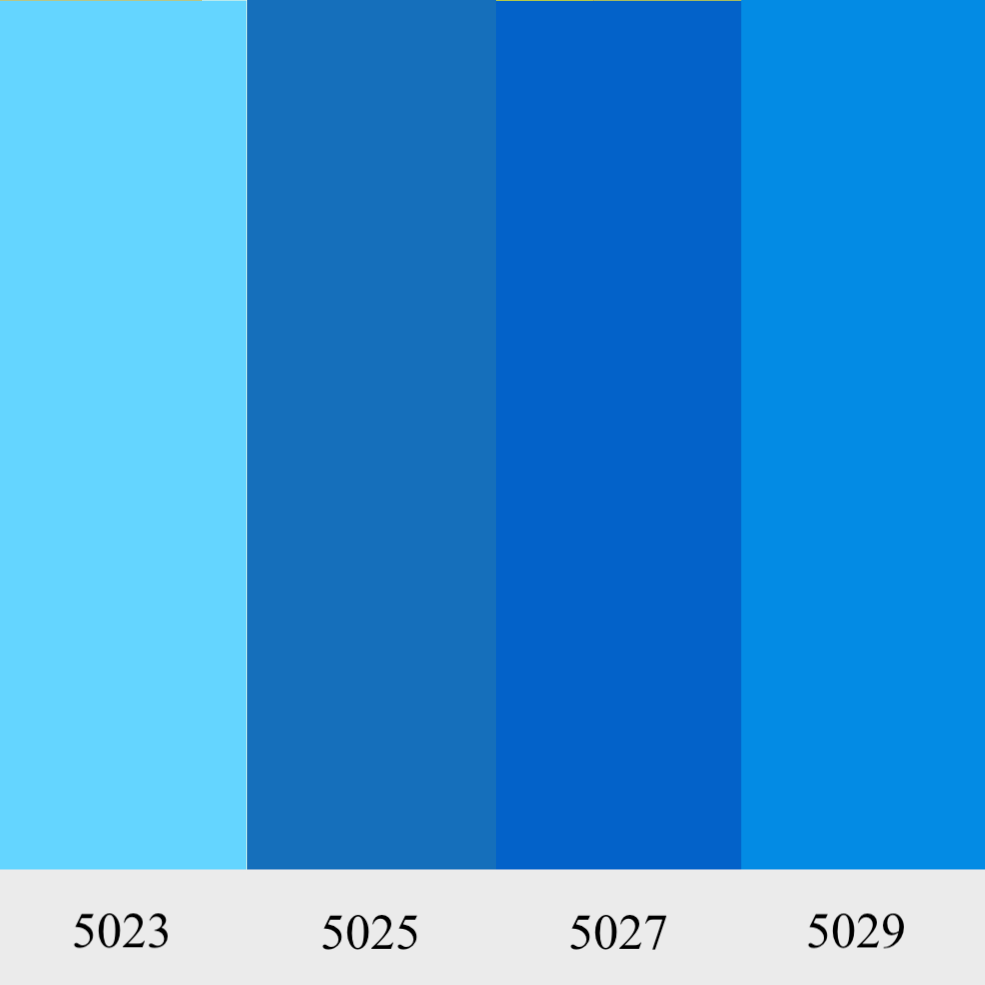 Multiple shades of light blue Panama PVC material -