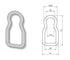 Waisted ring technical drawing